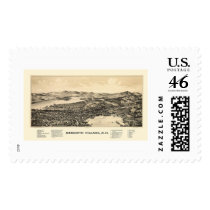 Meredith, NH Panoramic Map - 1889 Postage Stamp