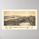 Meredith, NH Panoramic Map - 1889 Posters