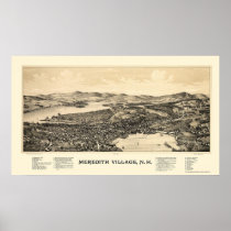 Meredith, NH Panoramic Map - 1889 Posters