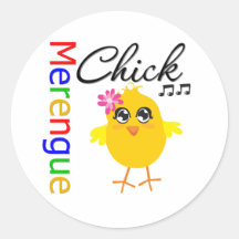 Merengue Chick Round Sticker