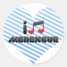 Merengue fan round stickers