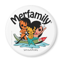 Merfamily® Singapore Sampan magnets by virtuocity Merfamily® Singapore Sampan magnets