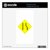 Merge Left Sign iPhone 4 Skin