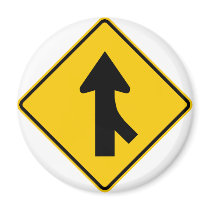 Merging Traffic Highway Sign (Right) magnets by wesleyowns Merging Traffic Highway Sign (Right) magnets