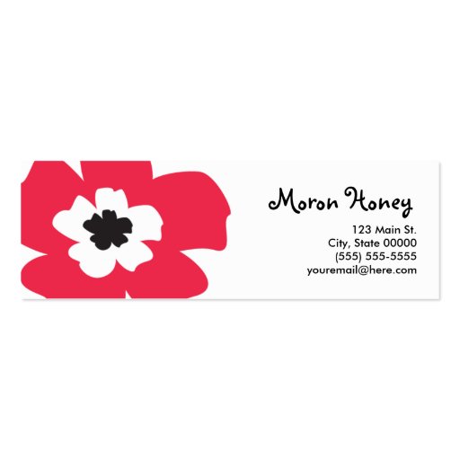 Meri Skinny Profile Card Business Card Templates (front side)