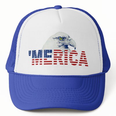 'MERICA American Bald Eagle US Flag Hat (blue)