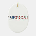 merica ceramic ornament