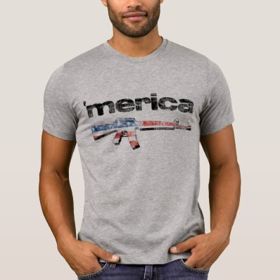 Merica Distressed Rifle Shirt