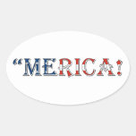 merica oval sticker