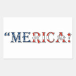 merica rectangular sticker