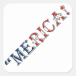 merica square sticker