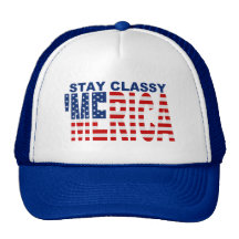'MERICA Stay Classy Blue Snapback Trucker Hat