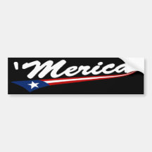 'Merica Swoosh Bumper Sticker