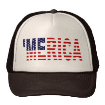 'Merica US Flag Brown & Tan Trucker Hat