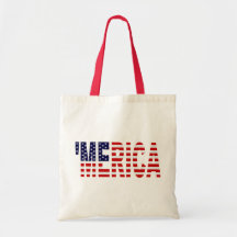 'MERICA US Flag Canvas Bags