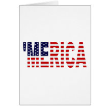 'MERICA US Flag Greeting Card