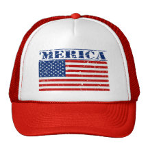 'MERICA US Flag Hat - Distressed / Faded