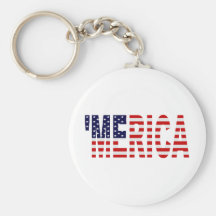 'MERICA US Flag Keychain