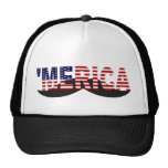'MERICA US Flag Mustache Hat