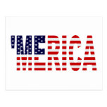 'MERICA US Flag Postcard