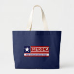 MERICA - USA Flag Shape Customizeable Text Bags