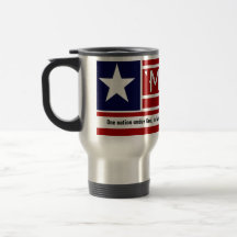 MERICA - USA Flag Shape Customizeable Text Coffee Mugs