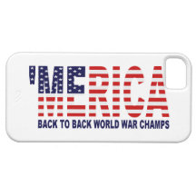 'MERICA World War Champs US Flag iPhone 5 Case
