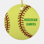 Meridian Hawks Softball Christmas Ornaments