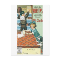 Meritas Table and Shelf Oil Cloth postcards by vintagegiftmall Meritas Table and Shelf Oil Cloth postcards