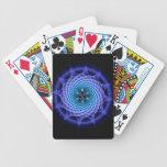 Merkaba Spiral Mandala Blue ( Fractal Geometry ) Playing Cards