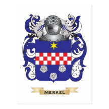 Merkel Coat of Arms (Family Crest) Post Cards