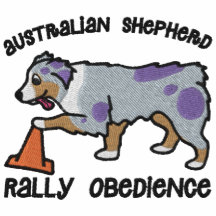 Merle Australian Shepherd Rally Obedience Polo