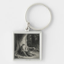 Merlin and Vivien Keychain