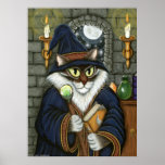 Merlin Magician Wizard Cat Magic Sorcerer Fantasy  posters