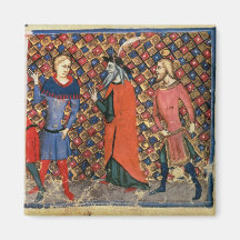Merlin tutoring Arthur Fridge Magnet