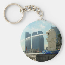 Merlion Sculpture Singapore Keychains