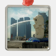 Merlion Sculpture Singapore Christmas Tree Ornament