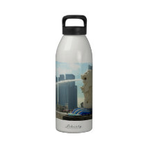 Merlion Sculpture Singapore Reusable Water Bottles