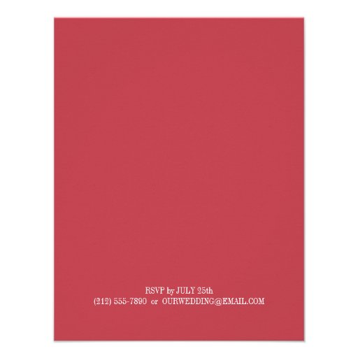 Merlot & Gray Wedding Reception ONLY Invitations