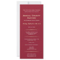 Merlot red business logo gala event corporate long invitation