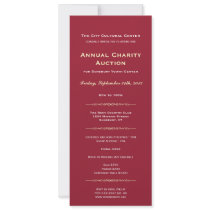 Merlot red business logo gala event corporate long invite