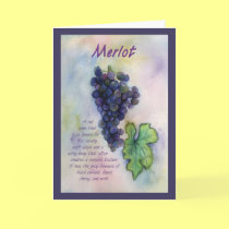 Merlot Wine Grape Greeting Card cards