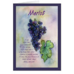 Merlot Wine Grape Greeting Card cards