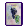 Merlot Wine Grapes Painting Art Magnet