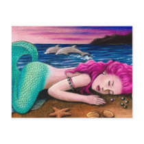 mermaid 12 postcard by artbylucie mermaid 12 postcard