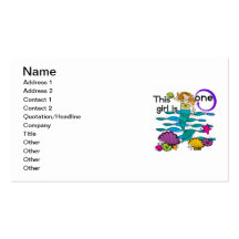 Mermaid 1st Birthday Tshirts and Gifts Business Card Template