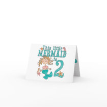 Mermaid 2nd Birthday Invitations cards