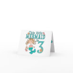 Mermaid 3rd Birthday Invitations cards