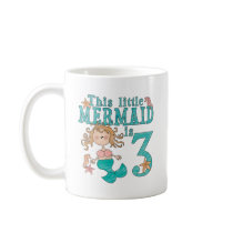 Mermaid 3rd Birthday mugs by Kewlkids Mermaid 3rd Birthday mugs
