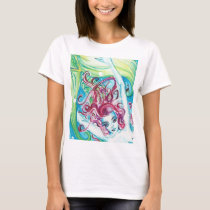 mermaid #4 Red head mermaid k. m .s. t-shirts by revolution_artist mermaid #4 Red head mermaid k. m .s. t-shirts
